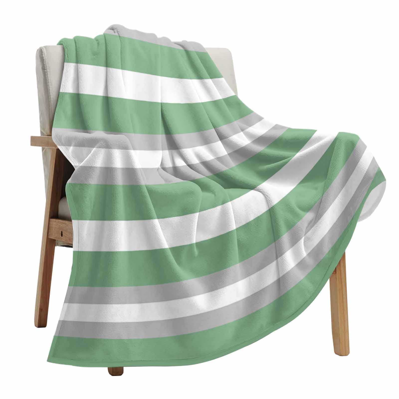 Amazon.com: Throw Blanket Sage Green Stripes Blankets and
